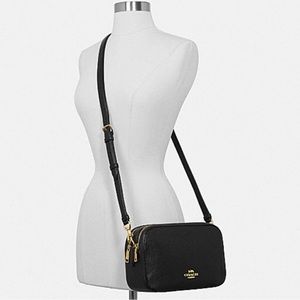 Coach Black Crossbody Bag with Gold Accents